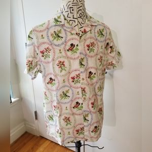 Cross Stitch Pigment-dyed Printed  Shirt